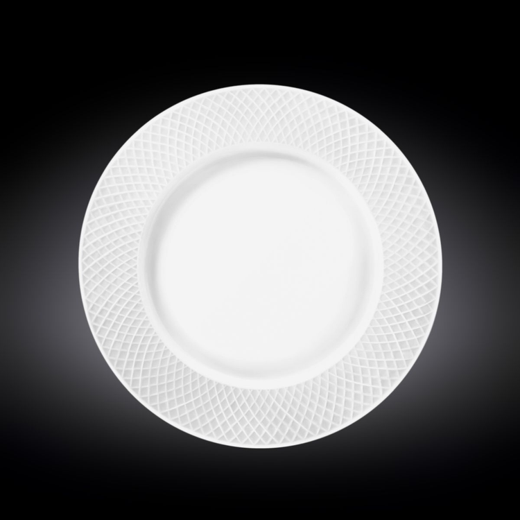 Wilmax Fine Porcelain Dinner Plate, 10 in, Set of 6, WL-880101