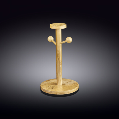 Wilmax Bamboo Mug Tree Stand, 8.25 x 5 in
