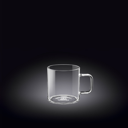 Wilmax Thermo Double-Wall Glass Cup, 4 oz, Set of 6