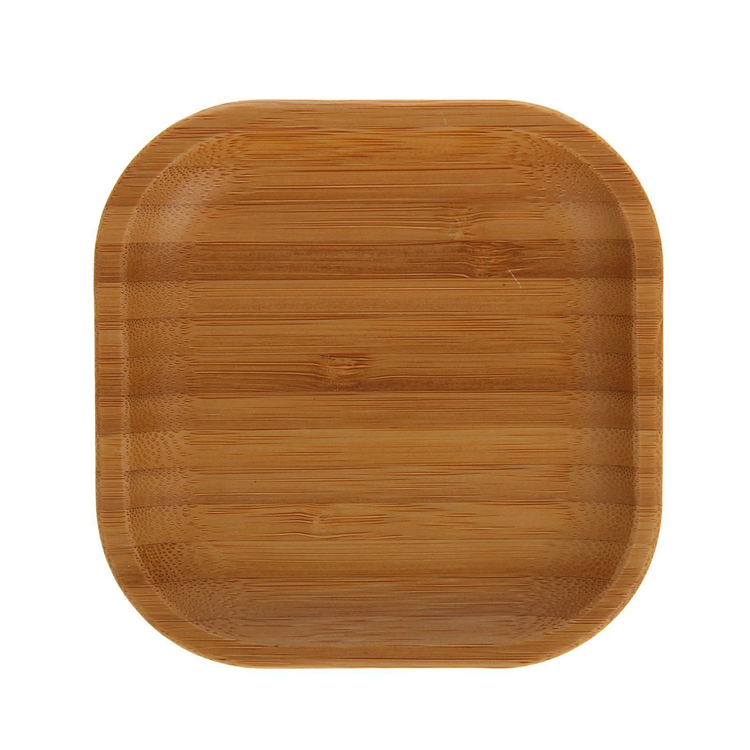 Wilmax Bamboo Square Plate, 4 x 4 in (10 cm)