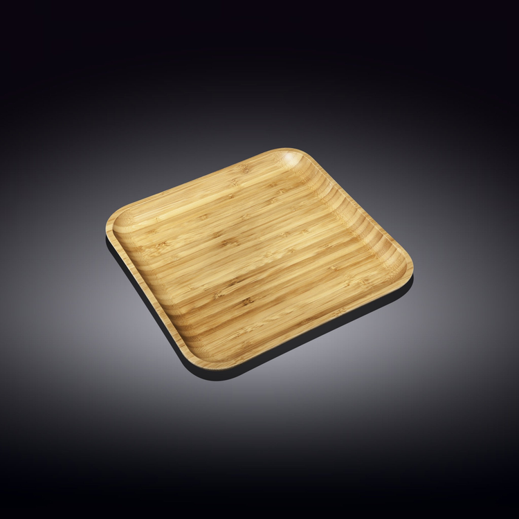 Wilmax Bamboo Square Plate, 7 x 7 in (17.5 cm)