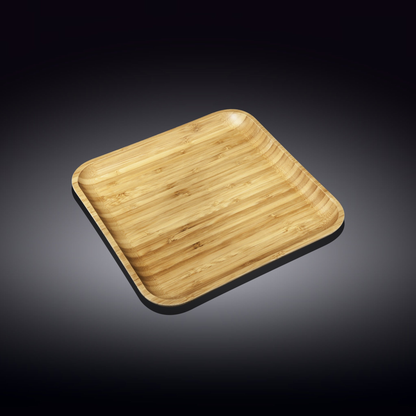 Wilmax Bamboo Square Serving Plate, 9 x 9 in (23 cm)