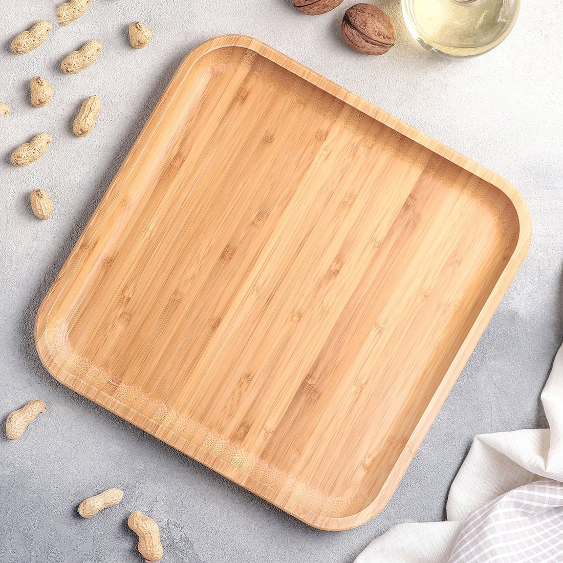 Wilmax Bamboo Square Serving Plate, 10 x 10 in (25.5 cm)