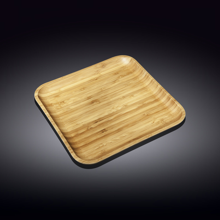 Wilmax Bamboo Square Serving Plate, 10 x 10 in (25.5 cm)