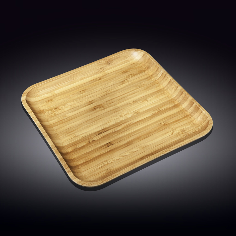 Wilmax Bamboo Serving Platter, 14 x 14 in / 35.5 x 35.5 cm