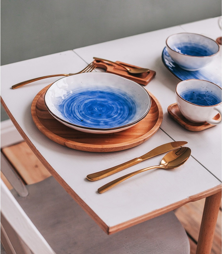 Wilmax Bamboo Round Serving Plate, 11 in (28 cm)