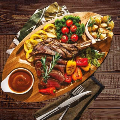 Wilmax Bamboo Three-Section Platter, 18 x 10 in