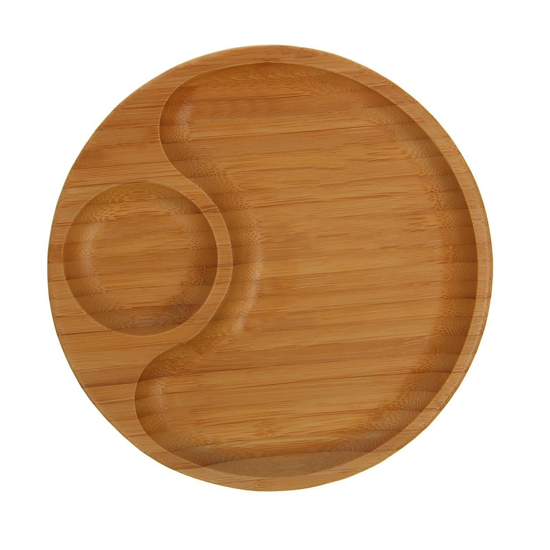 Wilmax Bamboo 2-Section Serving Platter, 8 in (771042), Set of 6