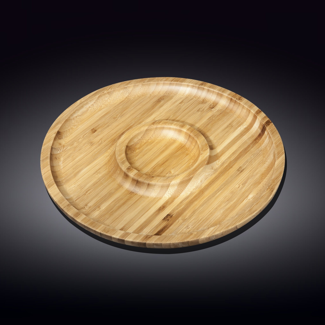 Wilmax Bamboo 2-Section Serving Platter, 10 in (771047), Set of 6