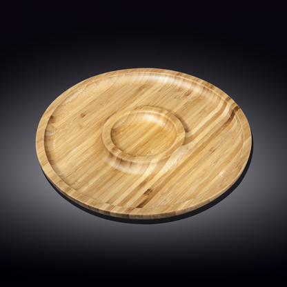 Wilmax Bamboo 2-Section Serving Platter, 10 in (771047), Set of 6