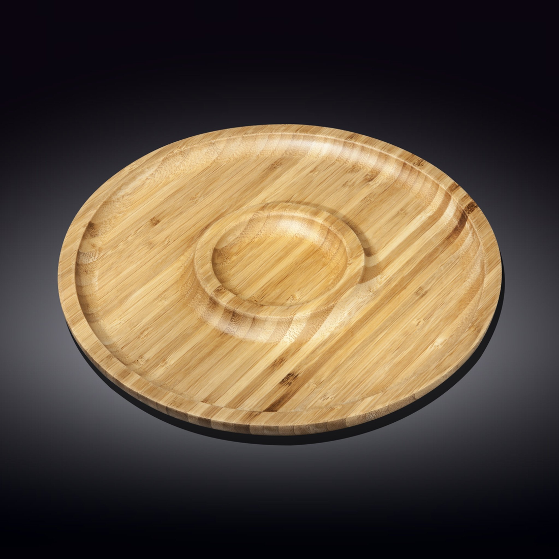 Wilmax Bamboo Two-Section Platter, Set of 3