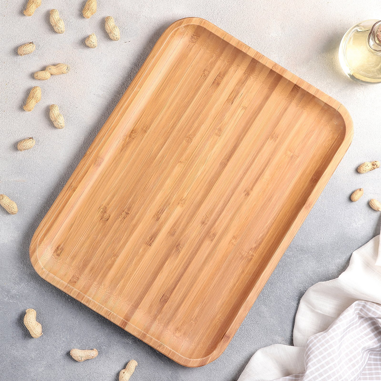 Wilmax Bamboo Serving Platter, 14 x 10 in / 35.5 x 25.5 cm