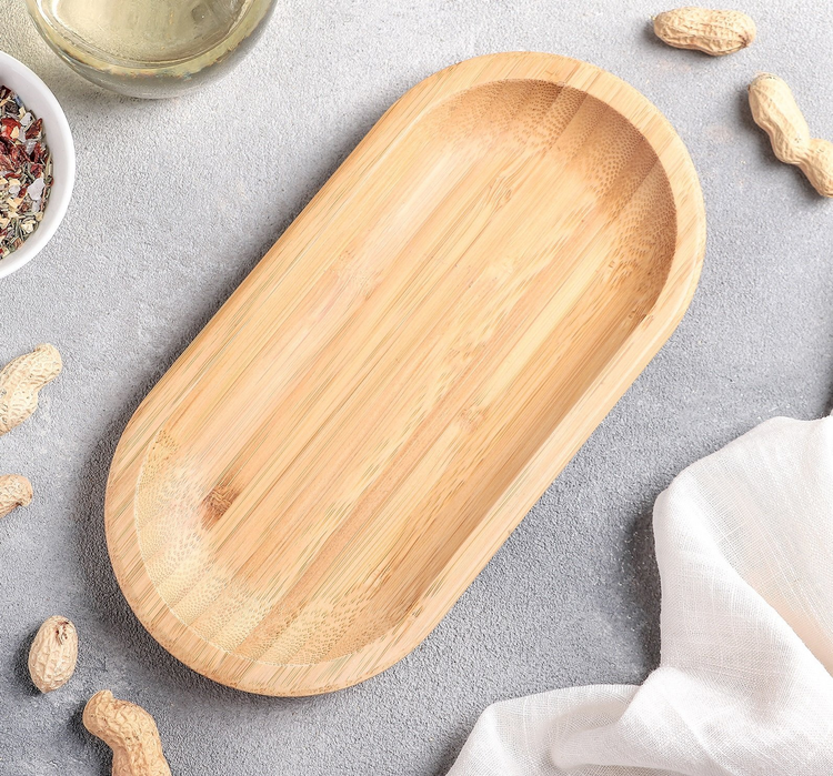 Wilmax Bamboo Oblong Serving Dish, 8 x 4 in