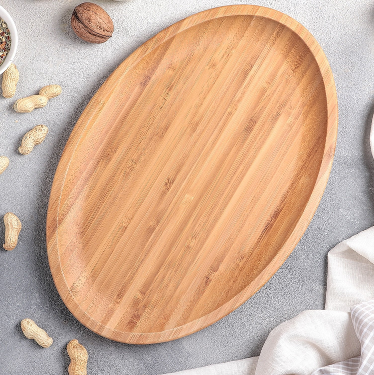 Wilmax Bamboo Oval Serving Platter, 18 x 13.25 in / 45.5 x 33.5 cm