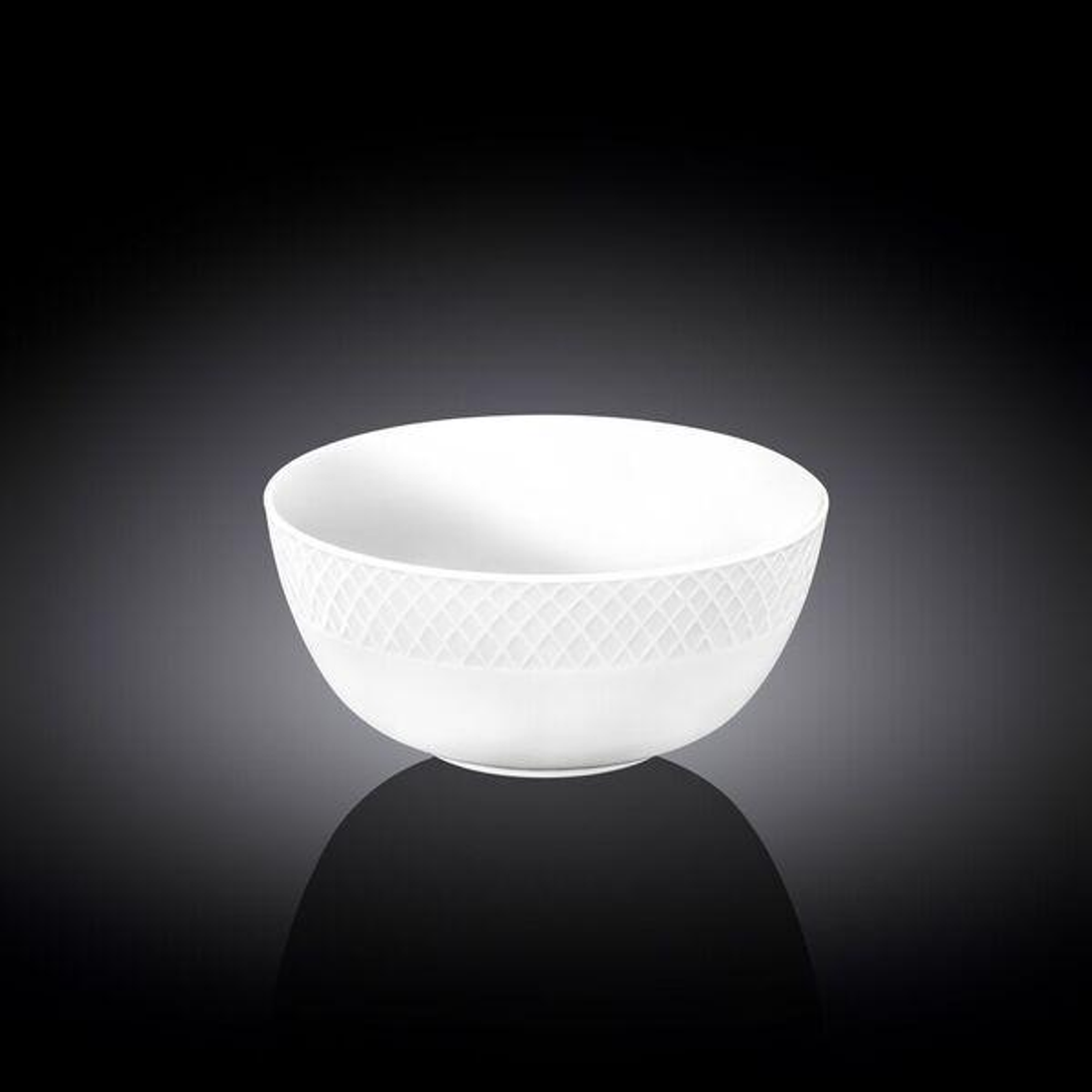 Wilmax Fine Porcelain Embossed Bowl, 20 oz, 5.5 in, Set of 6
