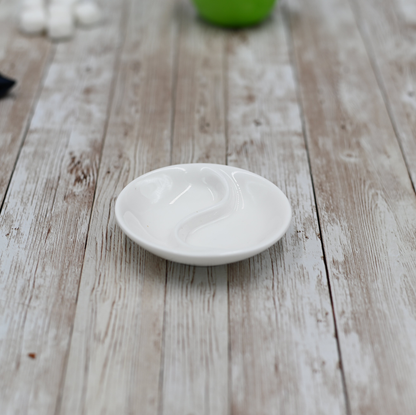 Wilmax Bamboo Tray with Yin Yang Porcelain Saucer Set