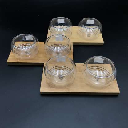 Wilmax Bamboo Tray & Thermo Bowl Serving Set, 9-Piece