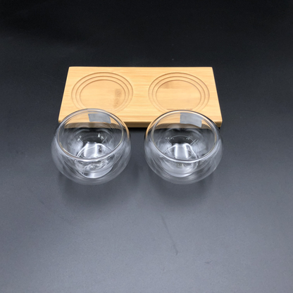 Wilmax Bamboo Tray & Thermo Bowl Serving Set, 9-Piece