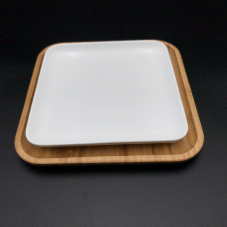 Wilmax 13-Piece Bamboo and Porcelain Charcuterie Set