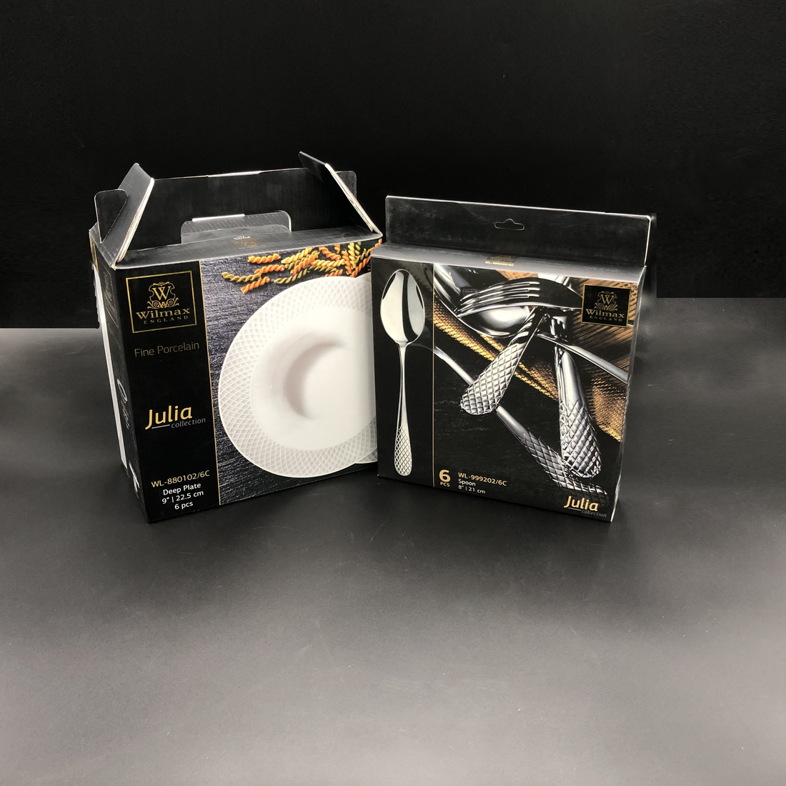 Wilmax Julia Porcelain Deep Plate Dinnerware Set for 6