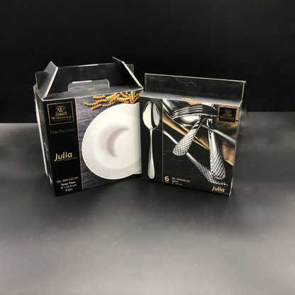 Wilmax Julia Porcelain Deep Plate Dinnerware Set for 6