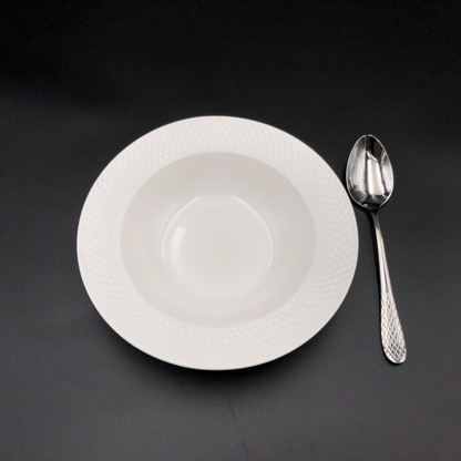 Wilmax Julia Porcelain Deep Plate Dinnerware Set for 6