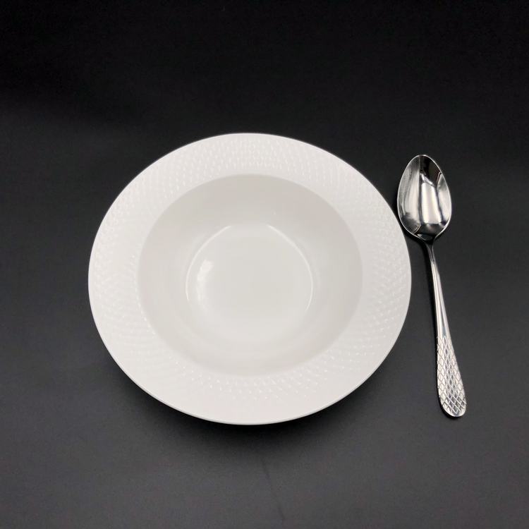 Wilmax Julia Porcelain Deep Plate Dinnerware Set for 6