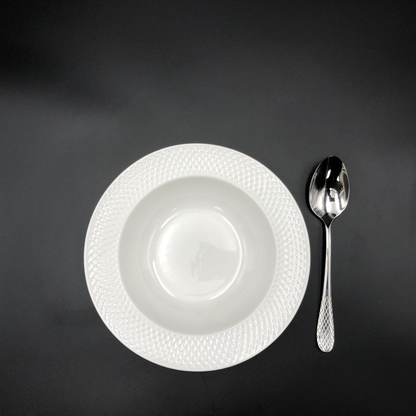 Wilmax Julia Porcelain Deep Plate Dinnerware Set for 6