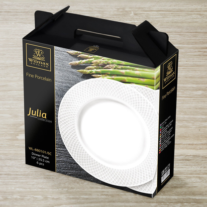 Wilmax Julia Porcelain 24-Piece Dinnerware Set for 6