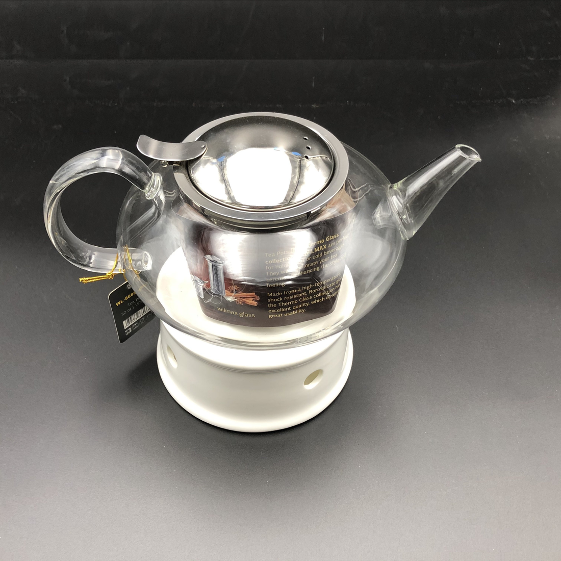 Wilmax Large Asian Thermo Tea Set with 6 Bowls and Stand