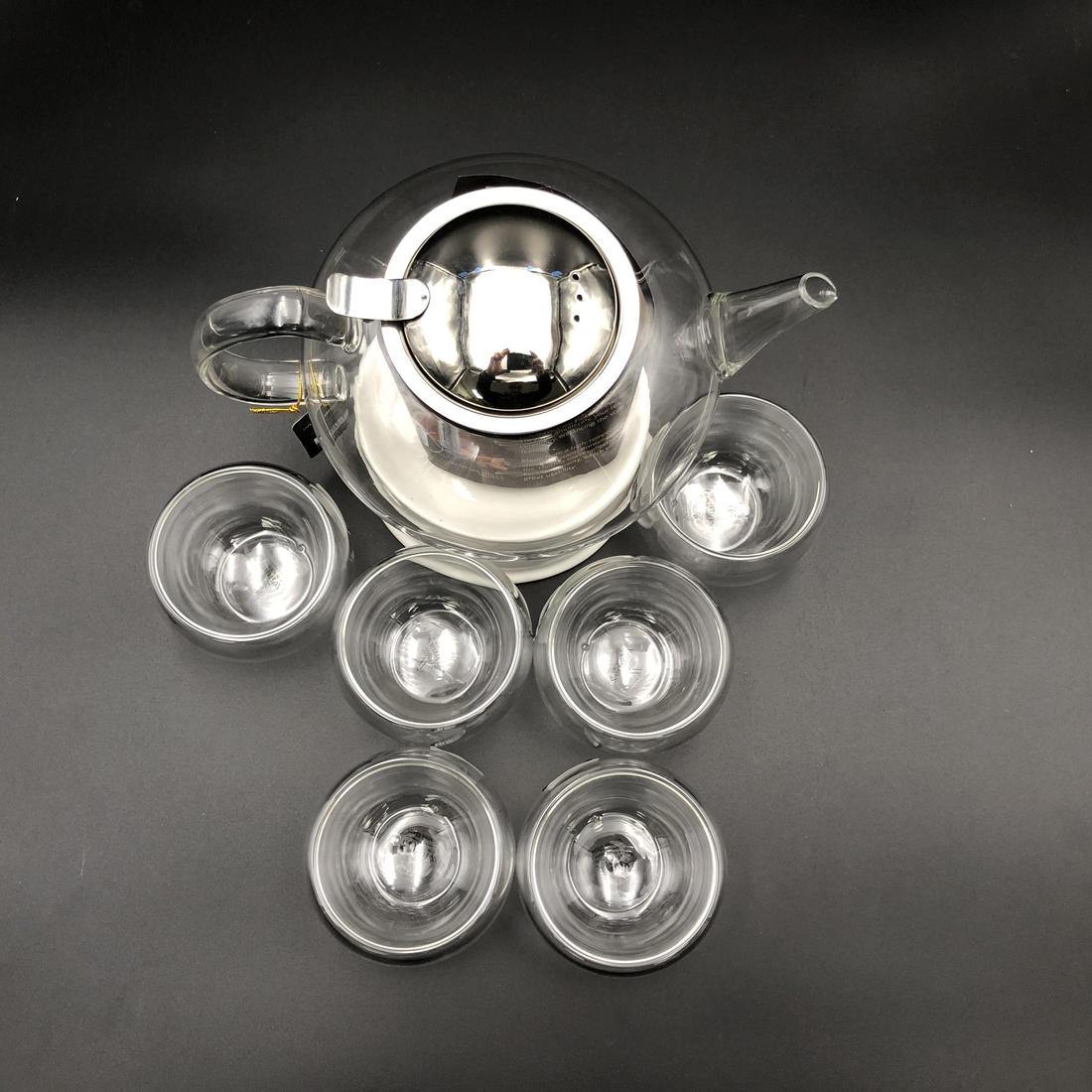 Wilmax Large Asian Thermo Tea Set with 6 Bowls and Stand
