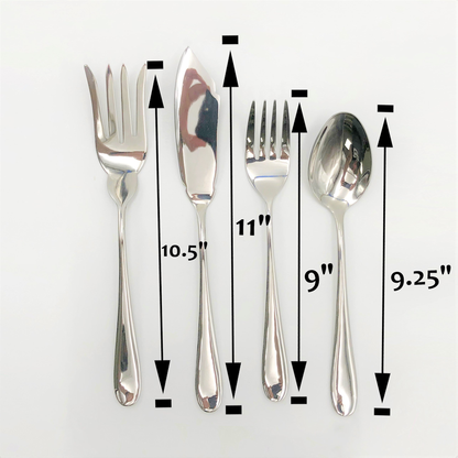 Wilmax Stainless Steel 4-Piece Serving Set