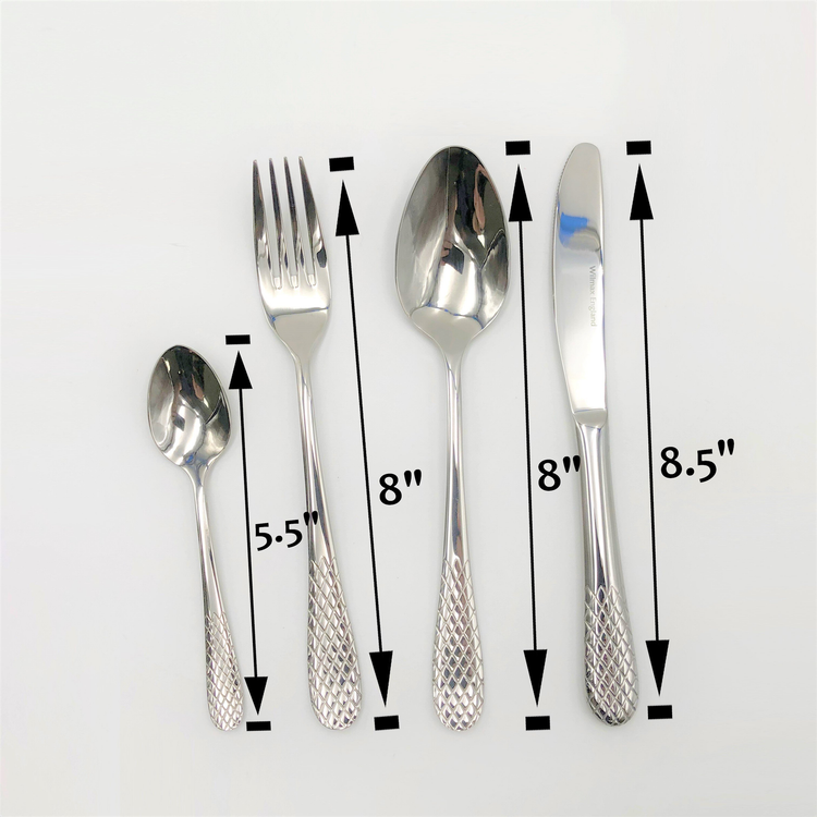 Wilmax Julia 4-Piece Stainless Steel Dinner Set