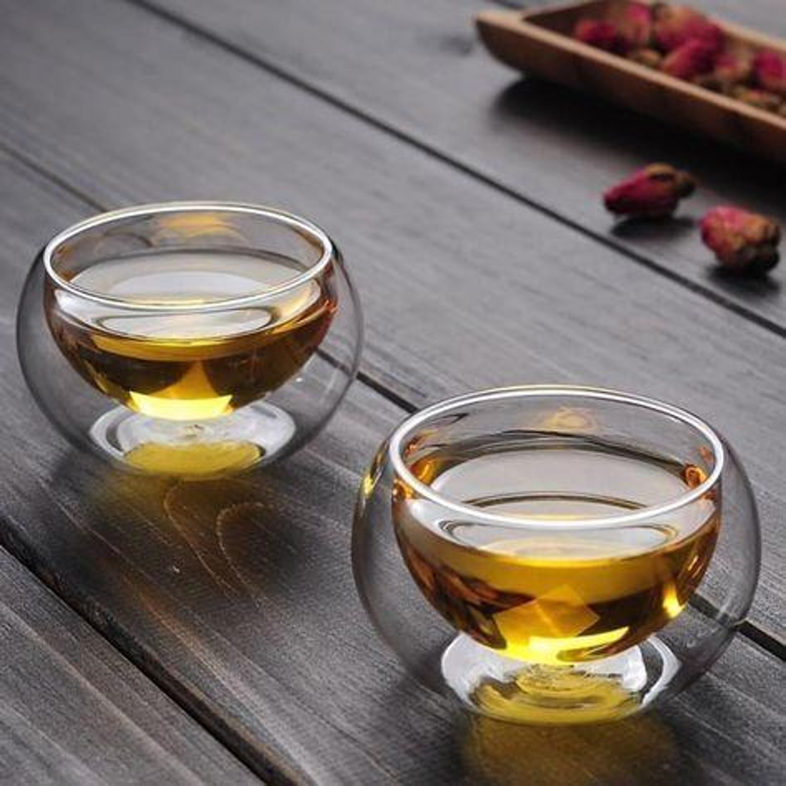 Wilmax Thermo Double-Wall Glass Bowl, 1.7 oz, Set of 6