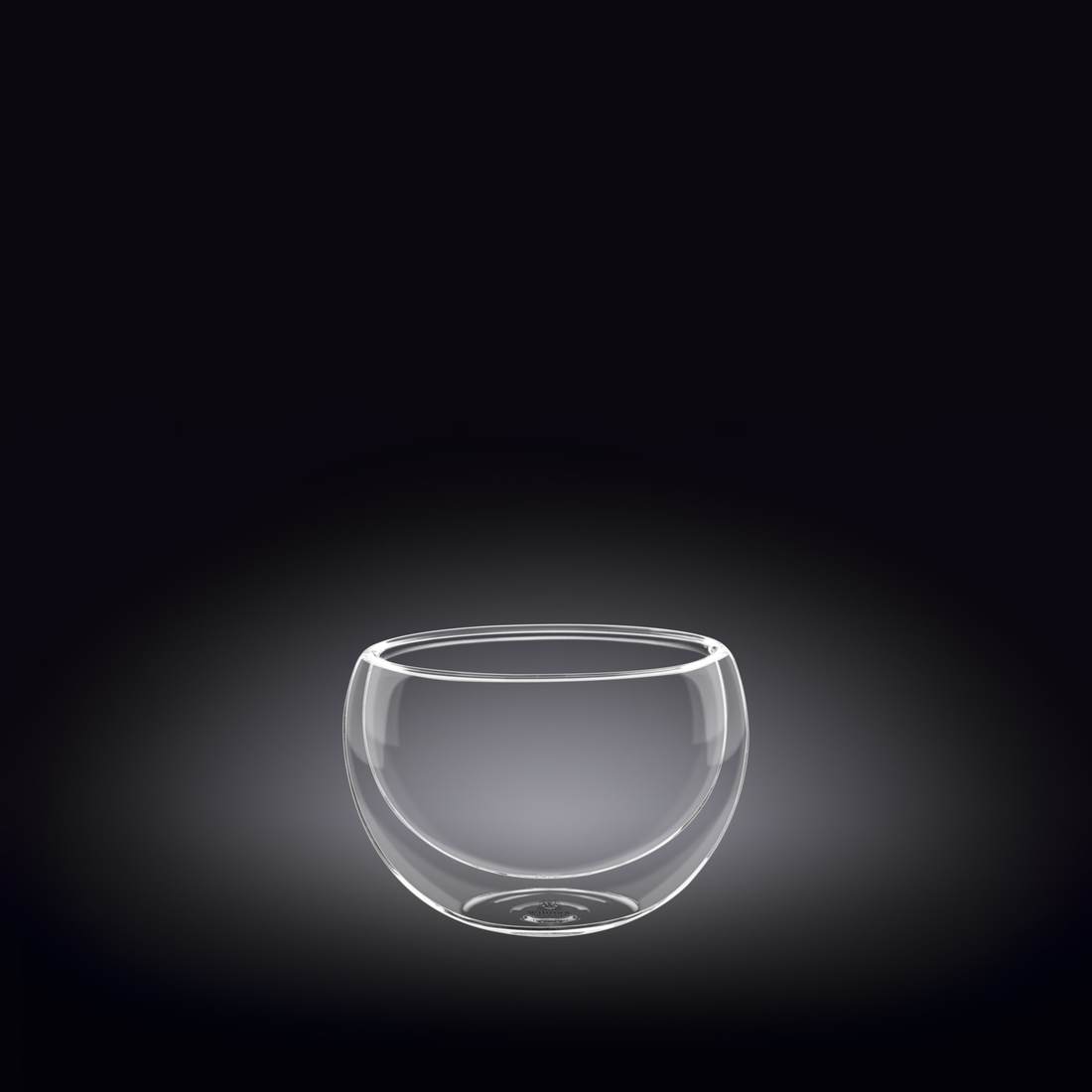 Wilmax Thermo Double-Wall Glass Bowl, 2.7 oz, Set of 6