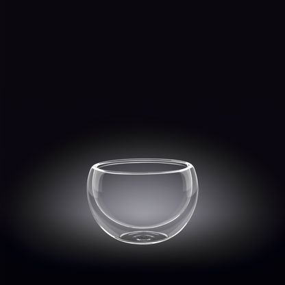 Wilmax Thermo Double-Wall Glass Bowl, 4.1 oz, Set of 6