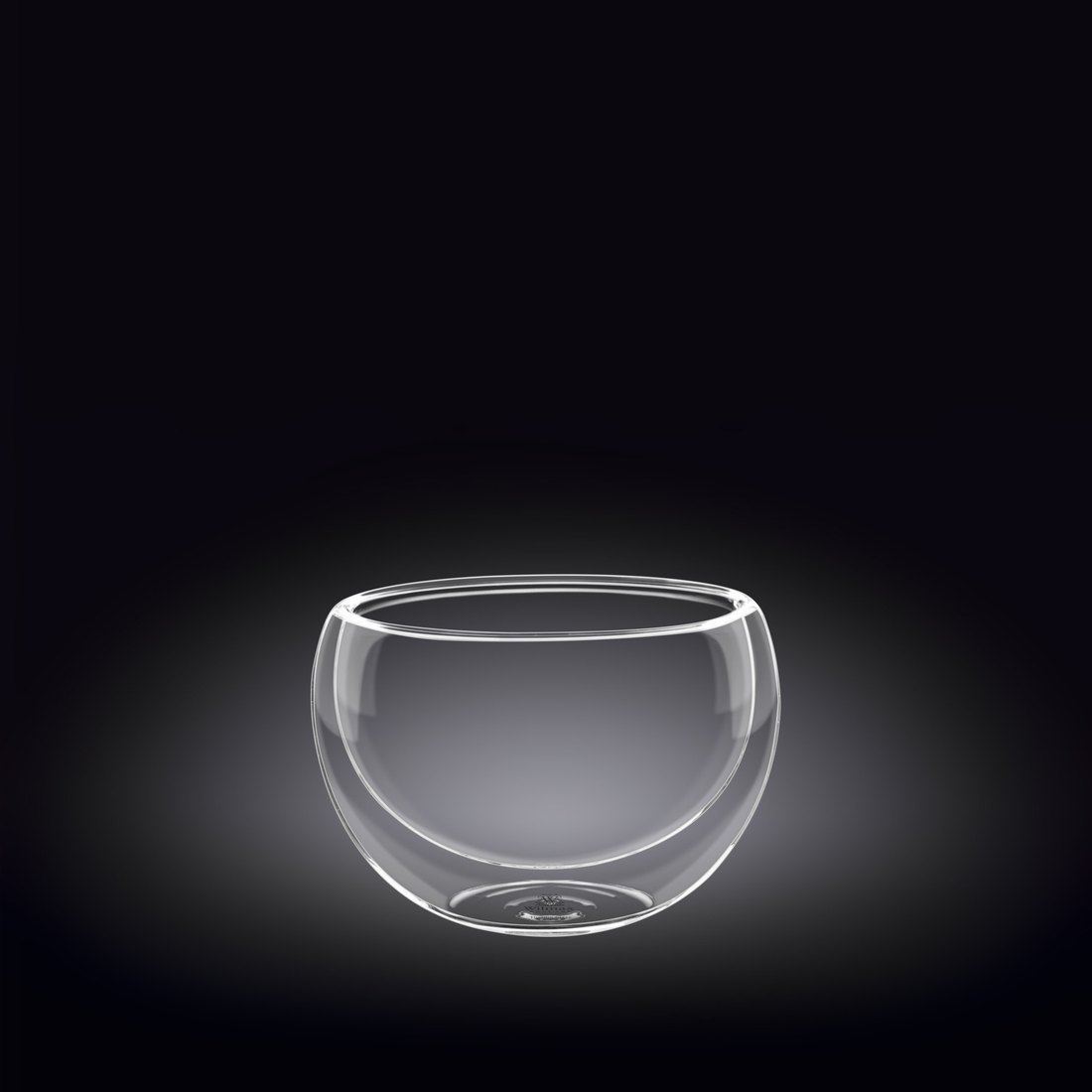 Wilmax Thermo Double-Wall Glass Bowl, 6.8 oz, Set of 6