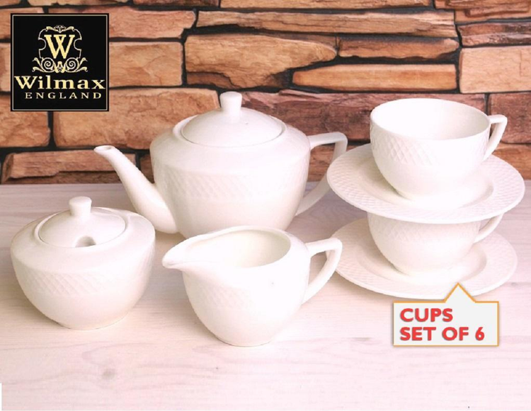 Wilmax Julia Fine Porcelain 15-Piece Afternoon Tea Set