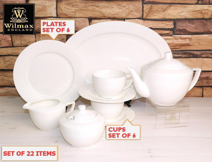 Wilmax Julia Porcelain 22-Piece Entertaining Set for 6