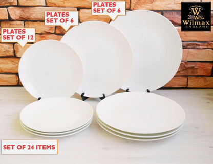 Wilmax Fine Porcelain 24-Piece Entertaining Set for 6