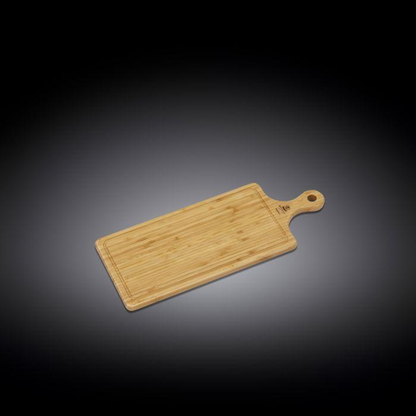 Wilmax Bamboo Serving Board with Handle, 19.7 x 7.9 in