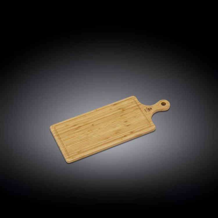 Wilmax Bamboo Serving Board with Handle, 19.7 x 7.9 in