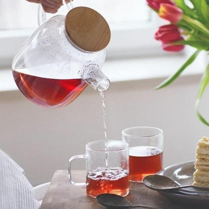 Wilmax Thermo Glass Tea Set for Two with Mugs, 3-Piece