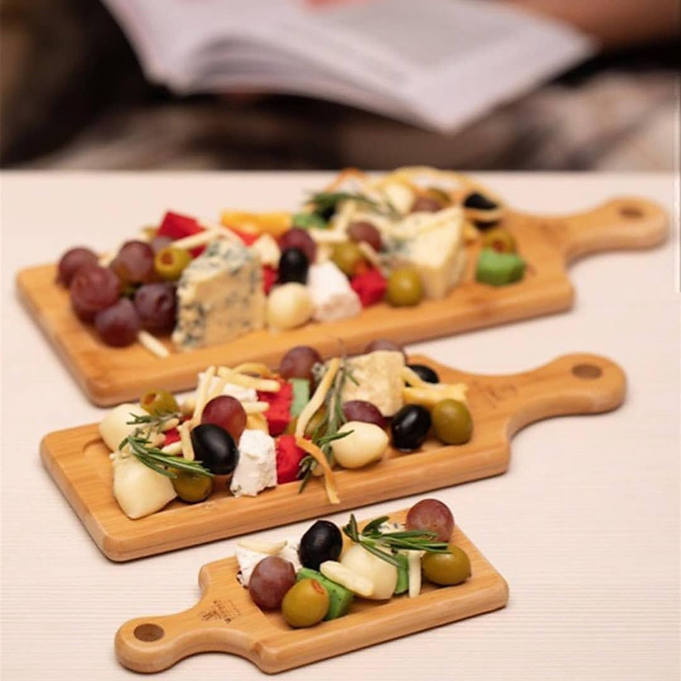 Wilmax 3-Piece Bamboo Serving Tray Set
