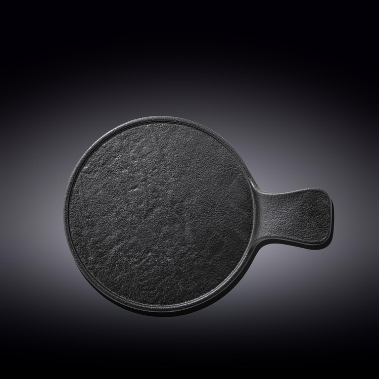 Wilmax SlateStone Round Serving Dish with Handle, 12 x 8.5 in