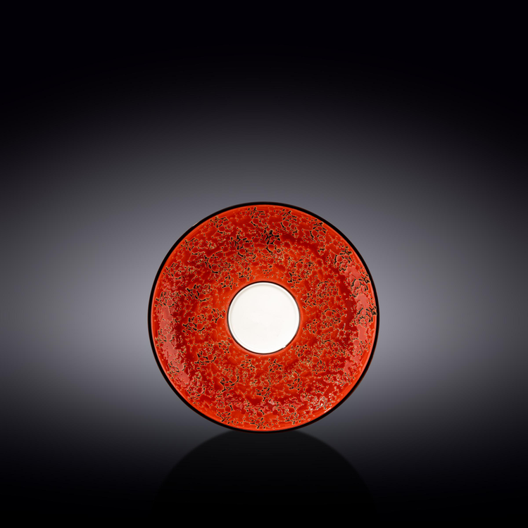 Wilmax Porcelain Saucer, 6 in (15 cm) - Red