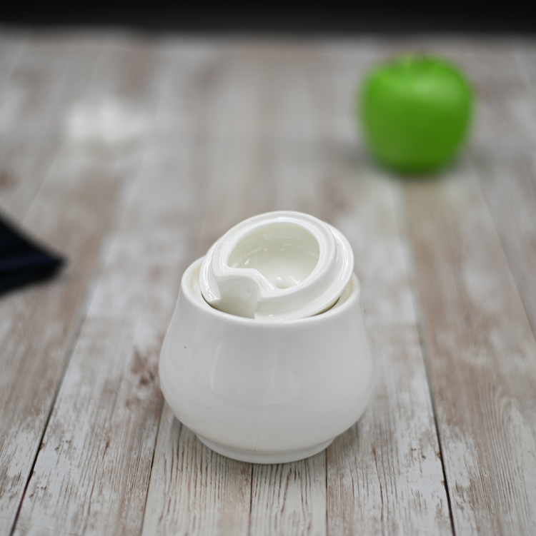 Wilmax Julia Porcelain Sugar Bowl with Lid, 11 oz