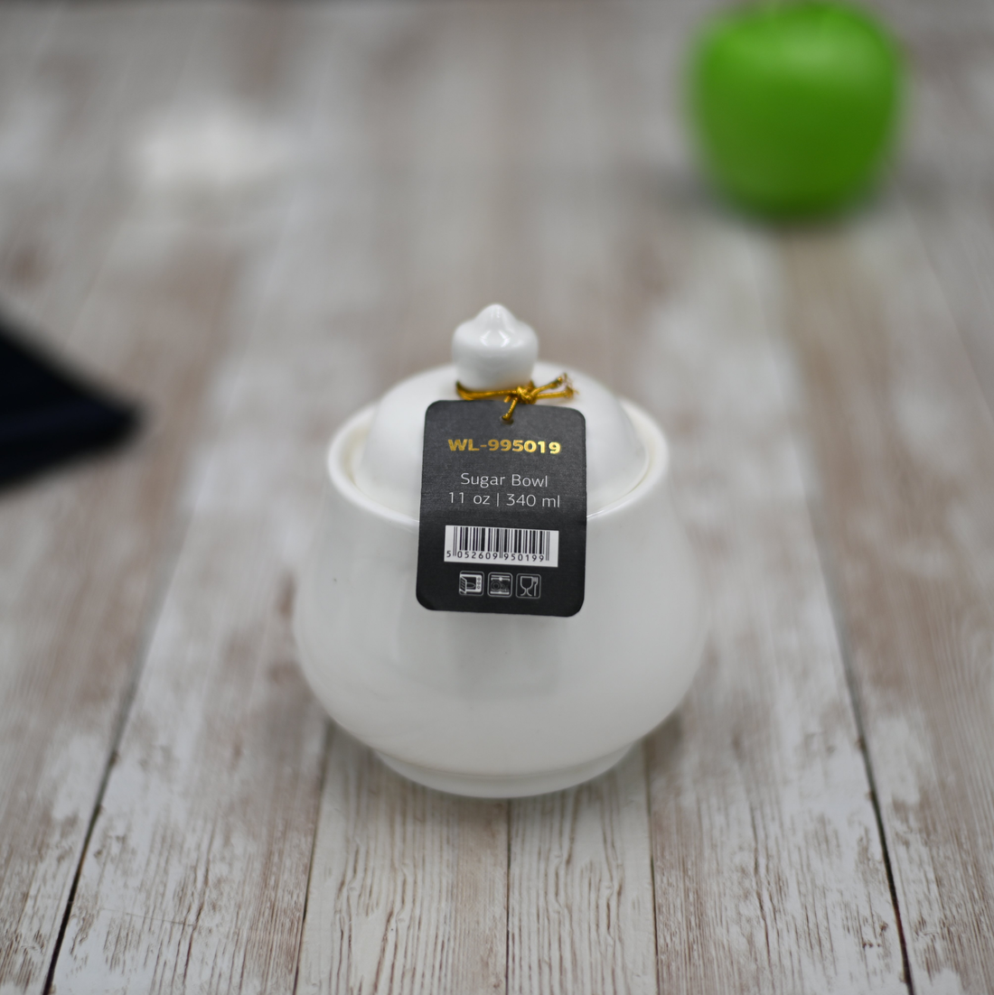 Wilmax Julia Porcelain Sugar Bowl with Lid, 11 oz