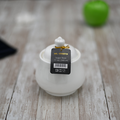 Wilmax Julia Porcelain Sugar Bowl with Lid, 11 oz