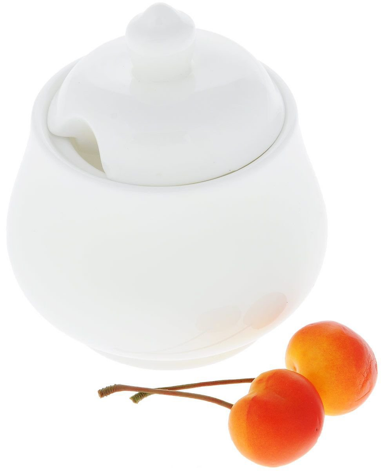 Wilmax Julia Porcelain Sugar Bowl with Lid, 11 oz